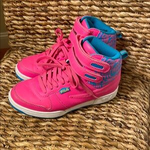 ❤️Fila Pink and Blue High-Top Sneakers Girls size 3.5